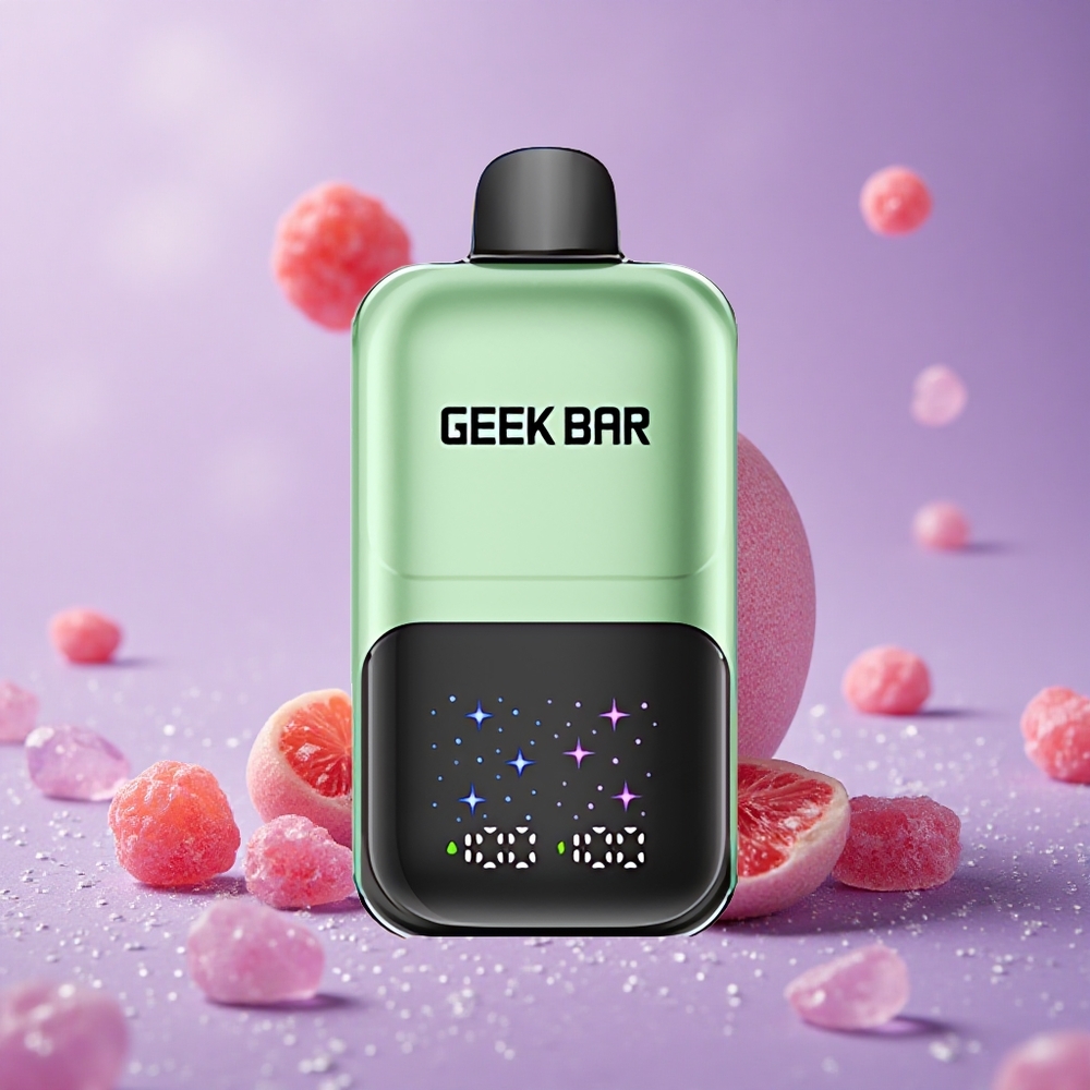 GEEK BAR 2GO 50000 Puffs Kẹo Chua & Trái Cây Chua Màn Hình Lớn Tương Tác Pin Sạc Lại