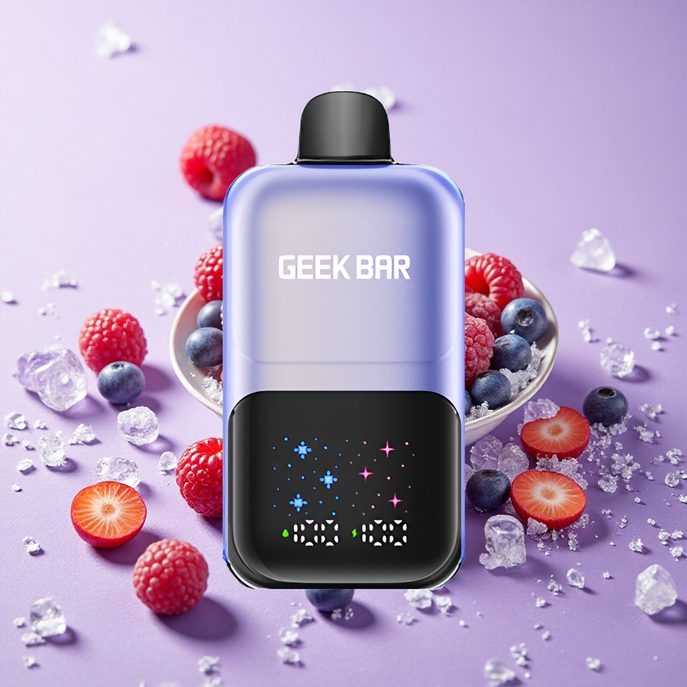 GEEK BAR 2GO 50000 Puffs Mixed Berries Ice Hai Bình Chứa 20mL Màn Hình Lớn Tương Tác
