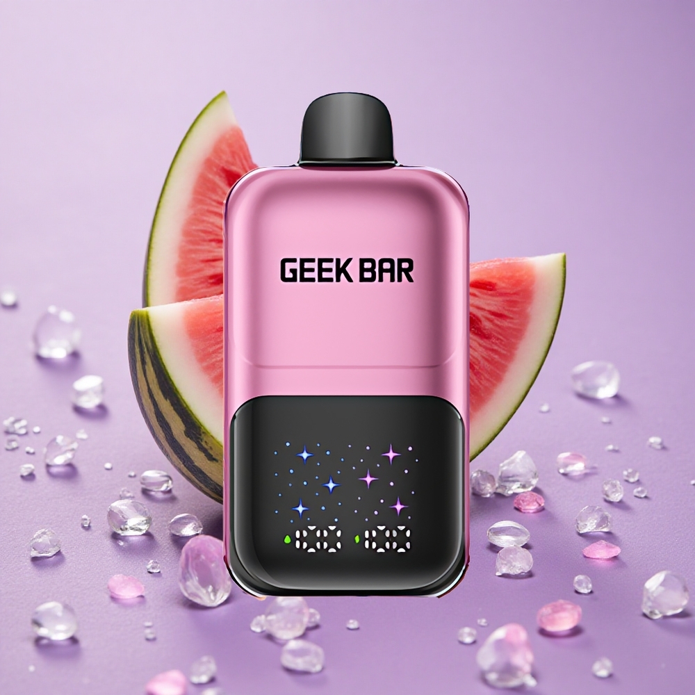 GEEK BAR 2GO 50000 Puffs Đào & Dưa Hấu Màn Hình Lớn Tương Tác Pin Sạc Lại