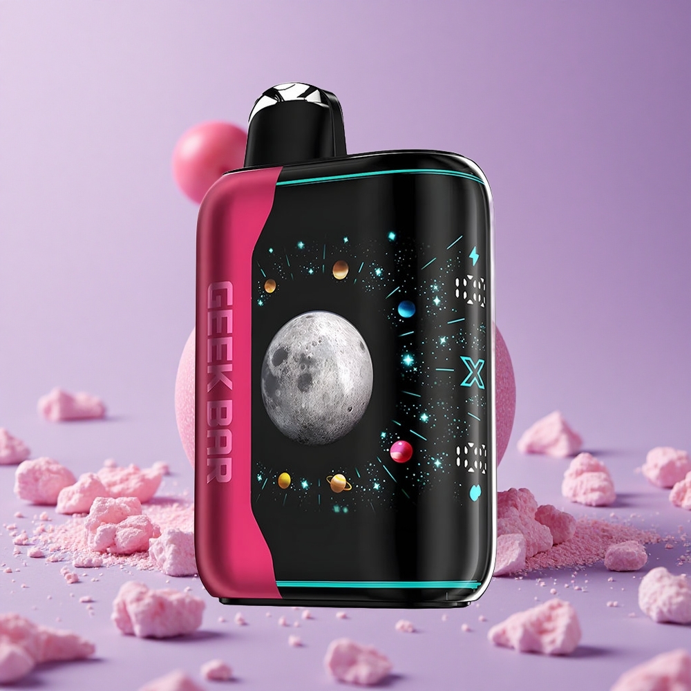 GEEK BAR Platinum Edition 25000 Điếu Bơm Hương Bụi Hồng Chua Sạc Nhanh USB-Type C Màn Hình Cong 3D Động
