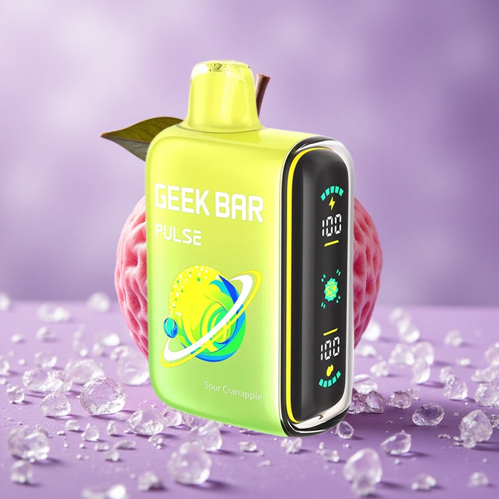 Geek Bar Pulse 15000 Puffs Dòng Chua 16ML Điều Chỉnh Luồng Khí USB Type-C