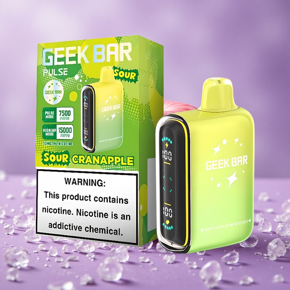 Geek Bar Pulse 15000 Puffs Dòng Chua 16ML Điều Chỉnh Luồng Khí USB Type-C