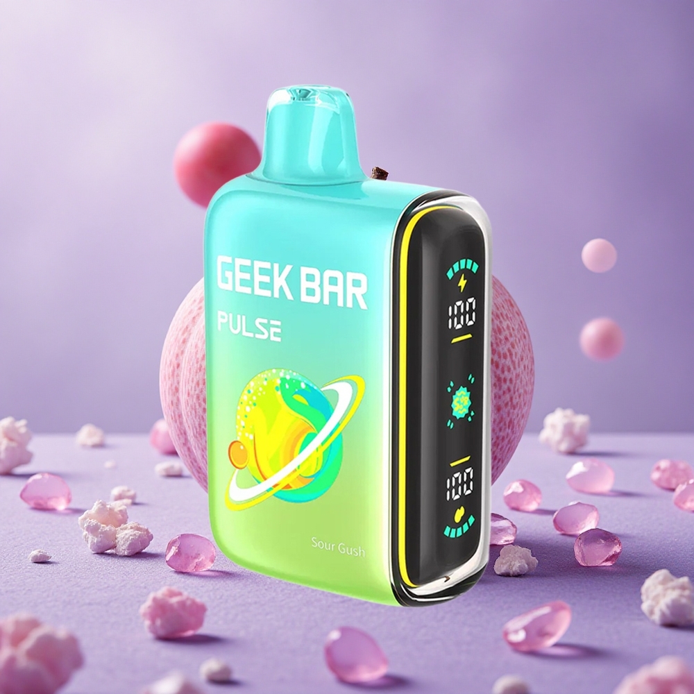 Geek Bar Pulse 15000 Puffs Dòng Chua 16ML Điều Chỉnh Luồng Khí USB Type-C