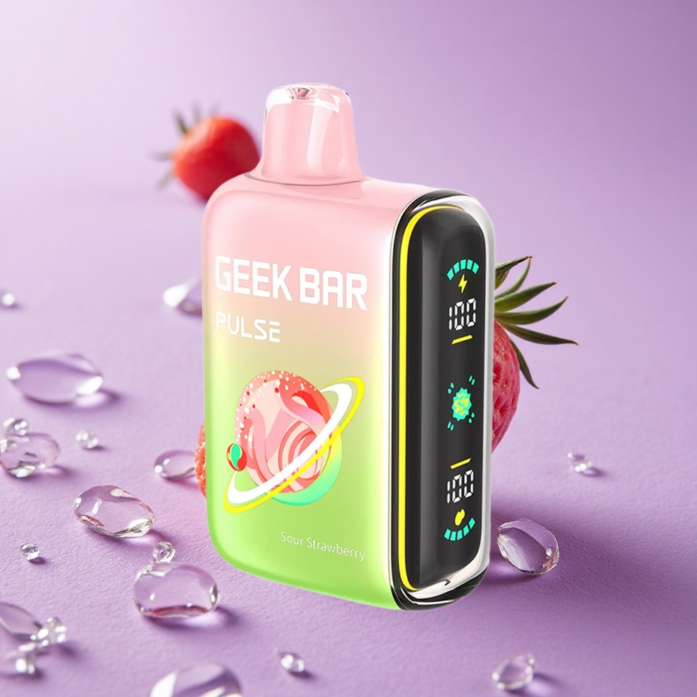 Geek Bar Pulse 15000 Puffs Dòng Chua 16ML Điều Chỉnh Luồng Khí USB Type-C