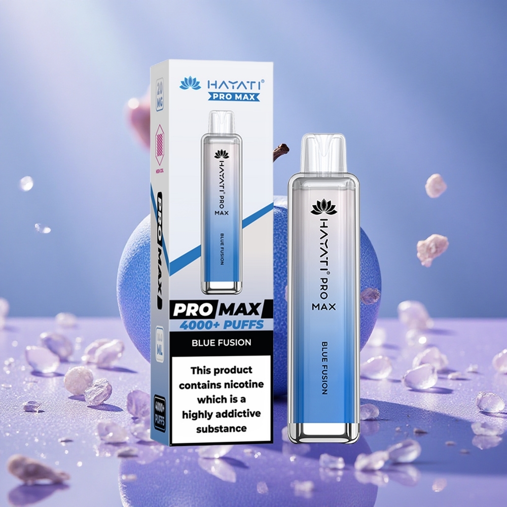 Hayati Pro Max 4000 Puffs Blue Fusion Pin LED dưới đáy & Pin 1400mAh mạnh mẽ
