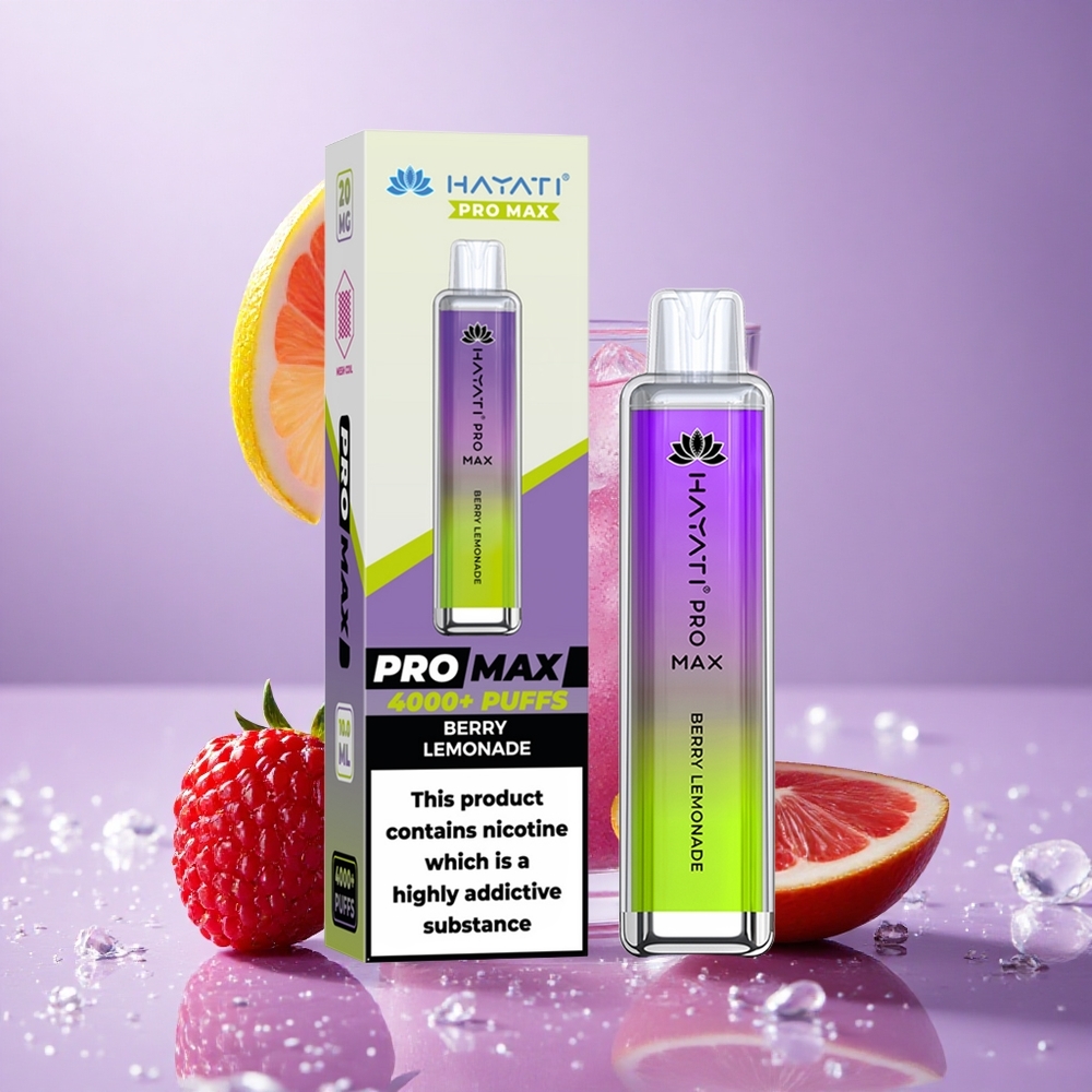Hayati Pro Max 4000 Puffs Chanh Dâu Berry Dùng Một Lần Pin 1400mAh Đèn LED
