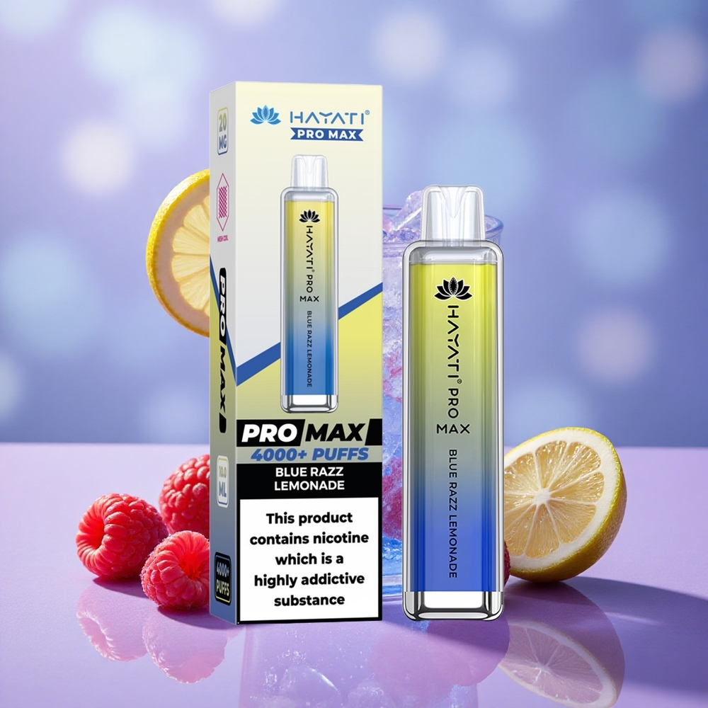Hayati Pro Max 4000 Puffs Chanh Xanh Dâu Rừng Pin 1400mAh Bộ Cuộn Dây Lưới Kép 1.1 Ohm