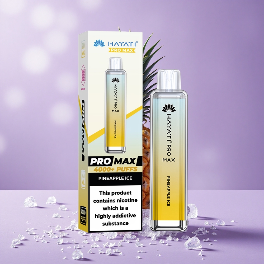 Hayati Pro Max 4000 Puffs Dứa Lạnh Pin Sạc 1400mAh Đèn LED