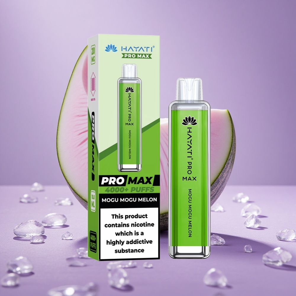 Hayati Pro Max 4000 Puffs Mogu Mogu Dưa Lưới Pin 1400mAh Bình Chứa 2ml