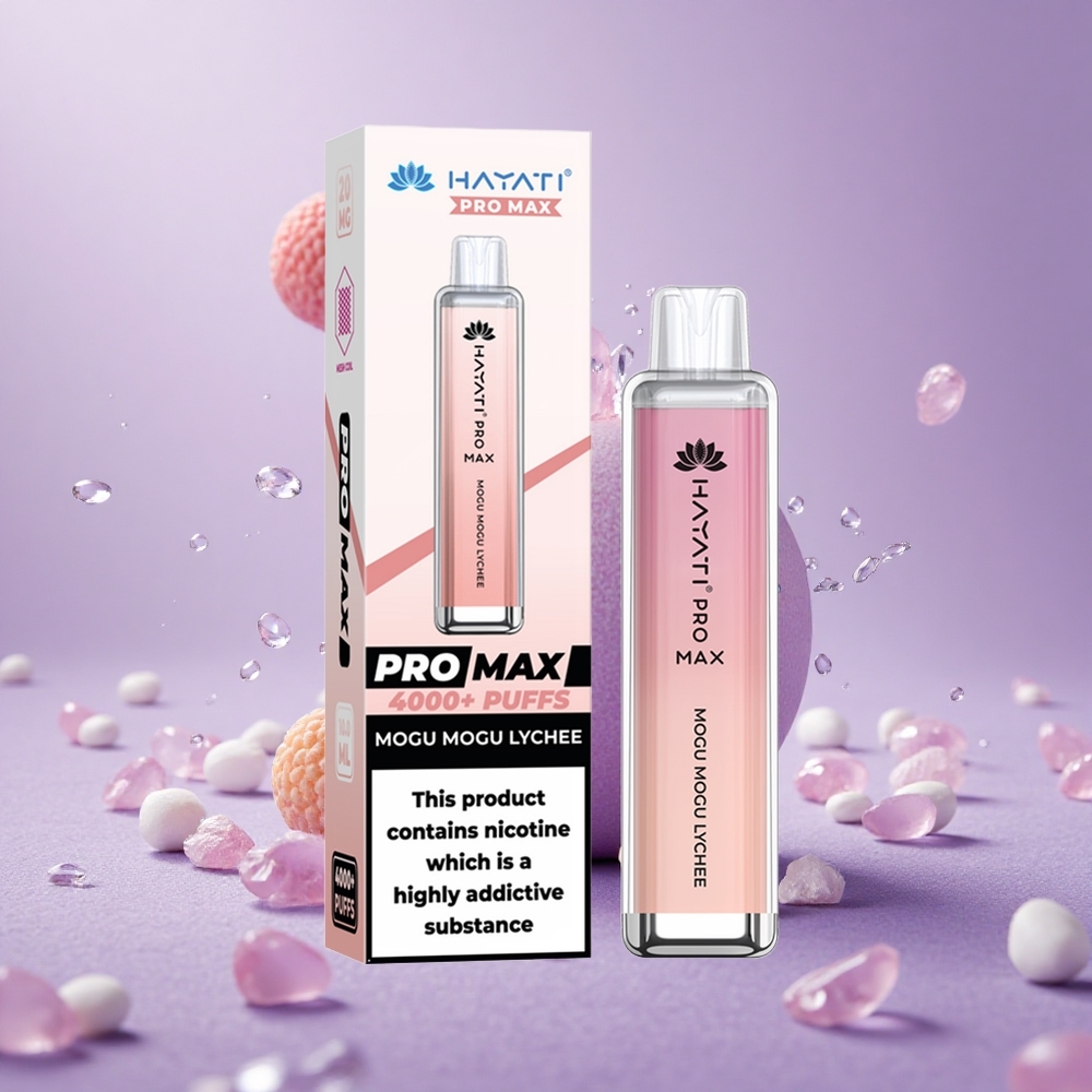 Hayati Pro Max 4000 Puffs Vị Vải Thiều Pin 1400mAh Tự Động Nạp Lại 10ml