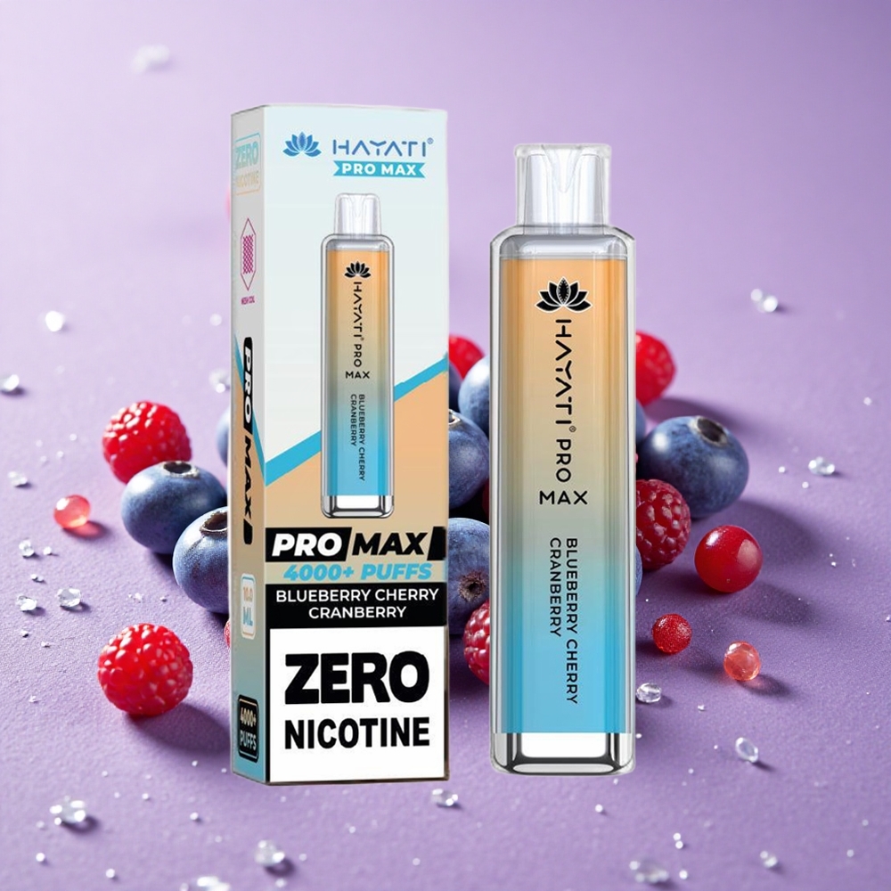 Hayati Pro Max 4000 Puffs Việt Quất Anh Đào Nam Việt Quất Pin 1400mAh Bộ Đôi Cuộn Lưới 1.1 Ohm