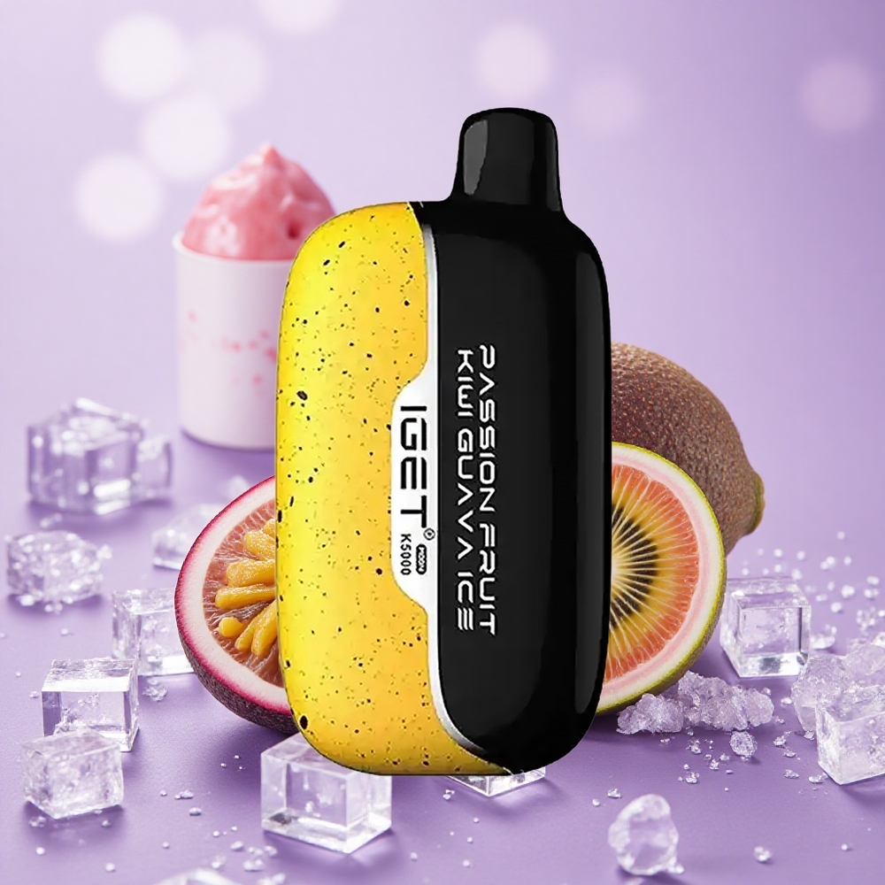 IGET Moon K5000 Puffs Thuốc Lá Điện Tử Dùng Một Lần Chanh Dây Kiwi Ổi Đá Trọng Lượng Tịnh: 81.5g Số Lần Hút: Lên Đến 5000 Puffs