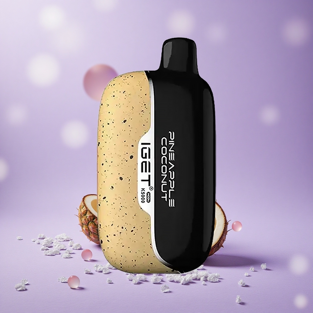 IGET Moon K5000 Puffs Vape Dứa Dừa Trọng Lượng Tịnh: 81.5g Cuộn Dây Mesh: 1.35 Ohm