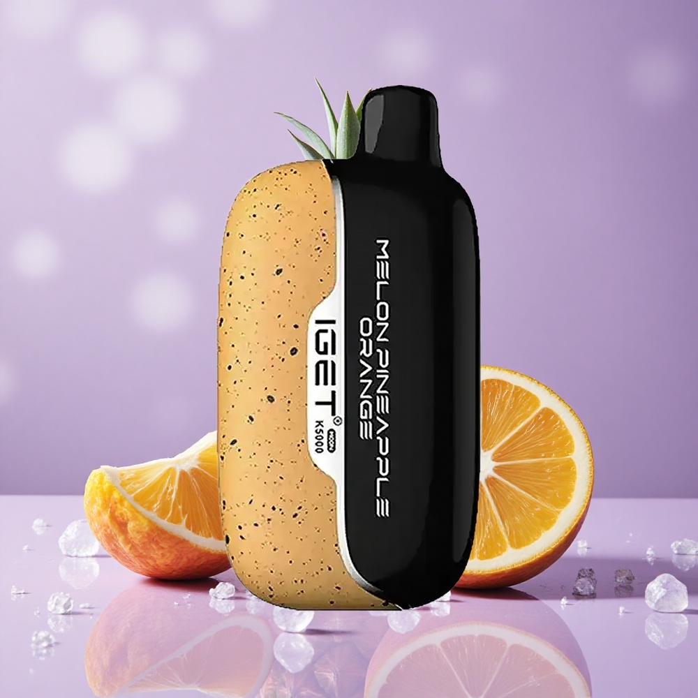 IGET Moon K5000 Puffs Vape dùng một lần Dưa Dứa Cam - Trọng Lượng Tịnh: 81.5g, Số Lần Hút: Lên Đến 5000 Puffs