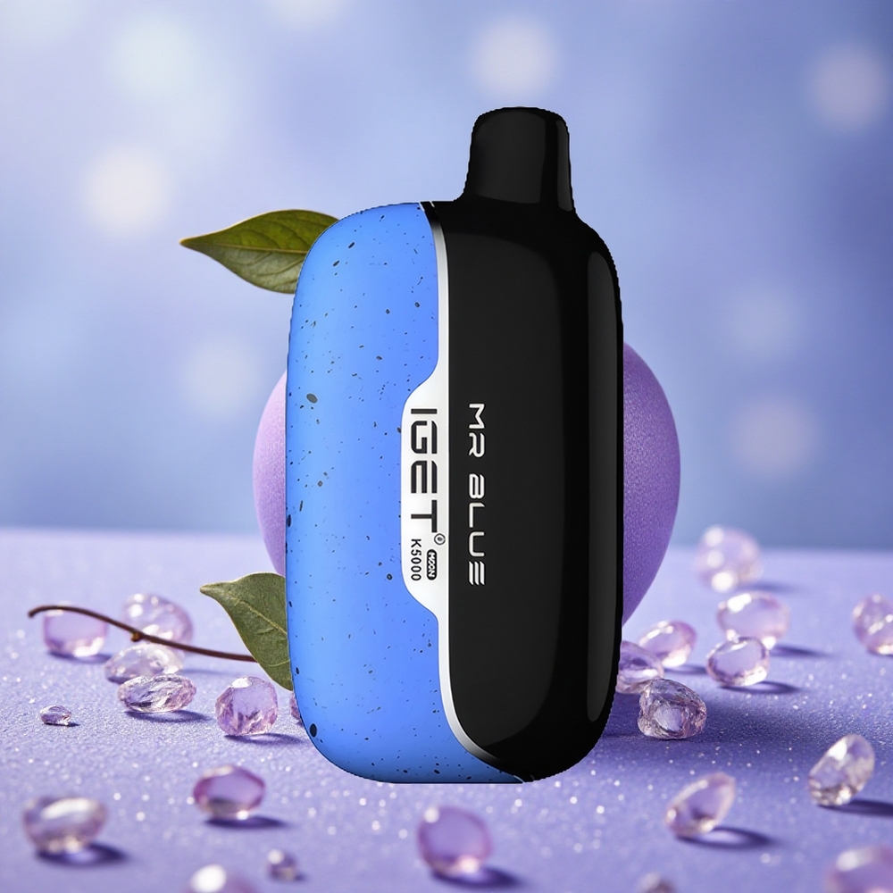 IGET Moon K5000 Puffs Vape dùng một lần Màu Xanh Dương – Trọng Lượng Tịnh: 81.5 g – Lưới Mesh Coil: 1.35 Ohm