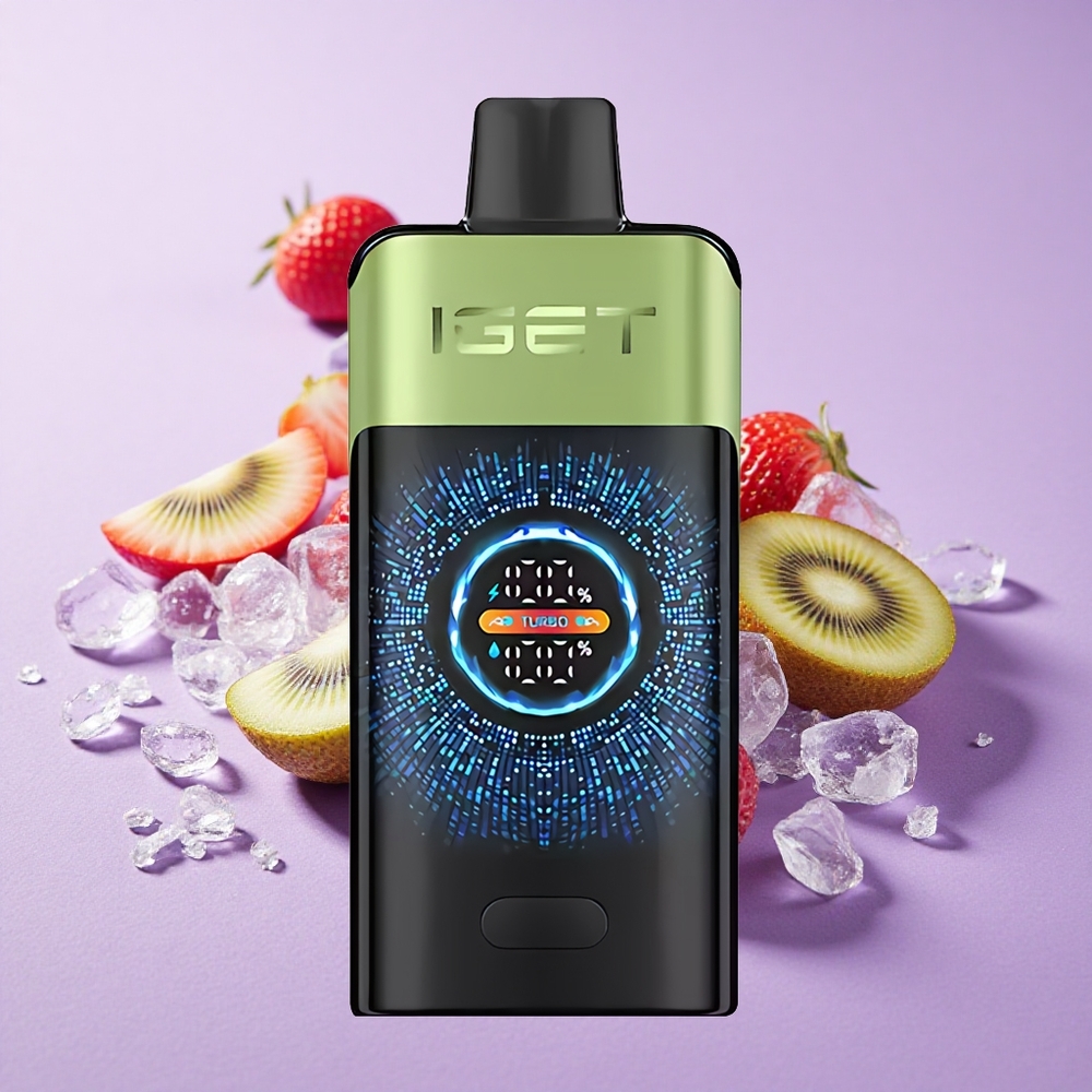 IGET ONE 12000 Puffs Dâu Kiwi Đá Màn Hình Cong Màu Sắc Lớn Pin 2700 mAh