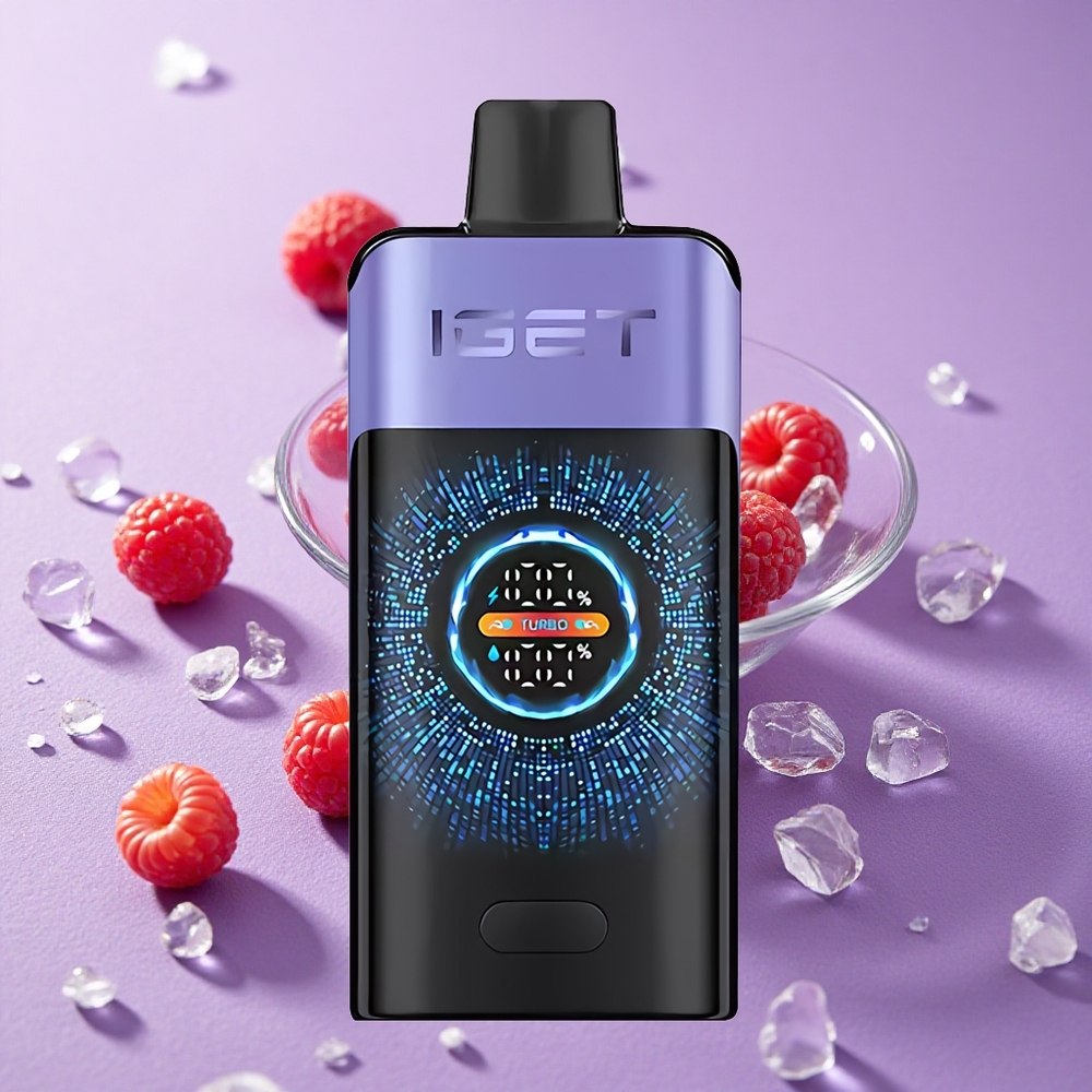 IGET ONE 12000 Puffs Mâm Xoắn Kép 0.6 Ohm Mâm Lưới Kép Màu Đỏ Mâm Xoắn Kép Raspberry Nho Đá