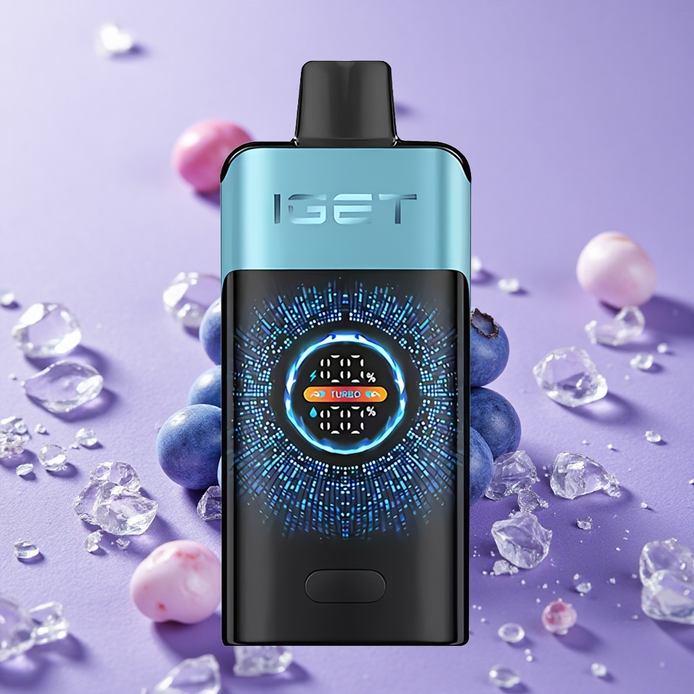 IGET ONE 12000 Puffs Màn Hình Cong Màu Sắc Lớn Việt Quất Đá Lạnh