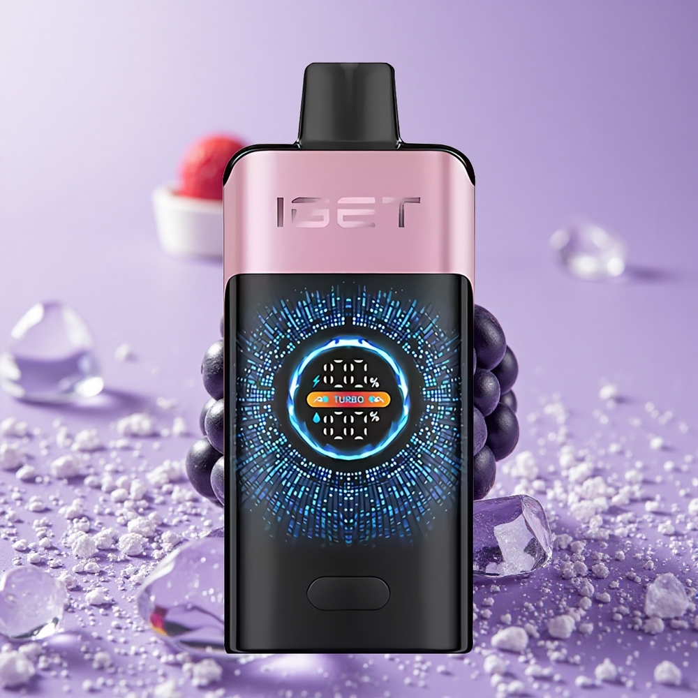 IGET ONE 12000 Puffs Thuốc Lá Điện Tử Mâm Xôi Đá Chế Độ Thường 12000 Puffs Pin 2700 mAh