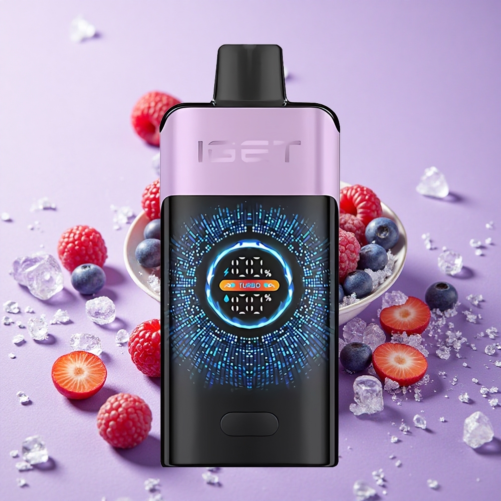 IGET ONE 12000 Puffs Tinh Dâu Đá Màn Hình Cong Màu Lớn Pin 2700 mAh