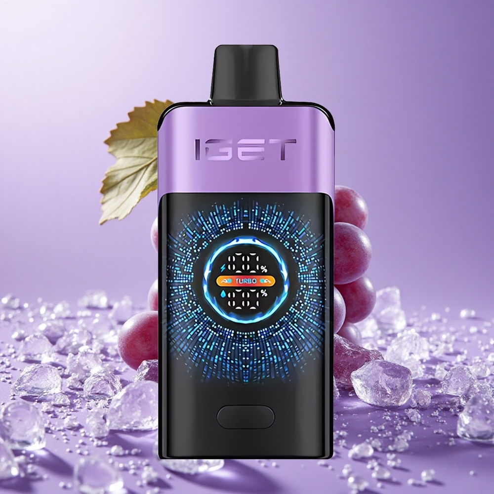 IGET ONE 12000 Puffs Vape Dùng Một Lần Nho Đá Màn Hình Cong Màu Sắc Lớn Pin 2700 mAh
