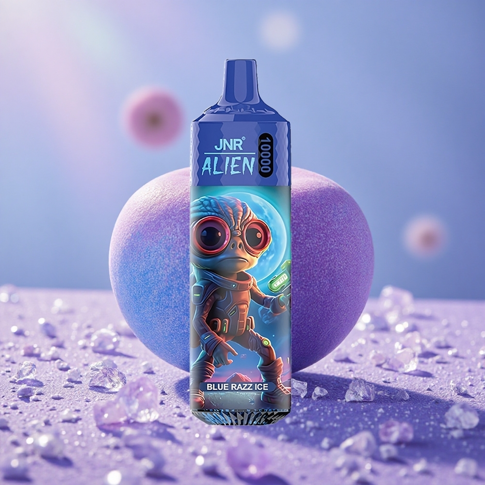 JNR Alien 10000 Puffs Blue Razz Ice với Pin 850mAh & Đèn LED (RGB)