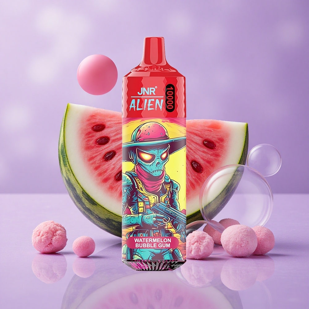 JNR Alien 10000 Puffs Dưa Hấu Kẹo Bong Bóng Pin 850mAh LED (RGB)