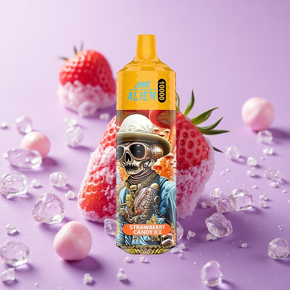 JNR Alien 10000 Puffs Kẹo Dâu Đá Loại Bỏ Pin 850mAh LED (RGB)