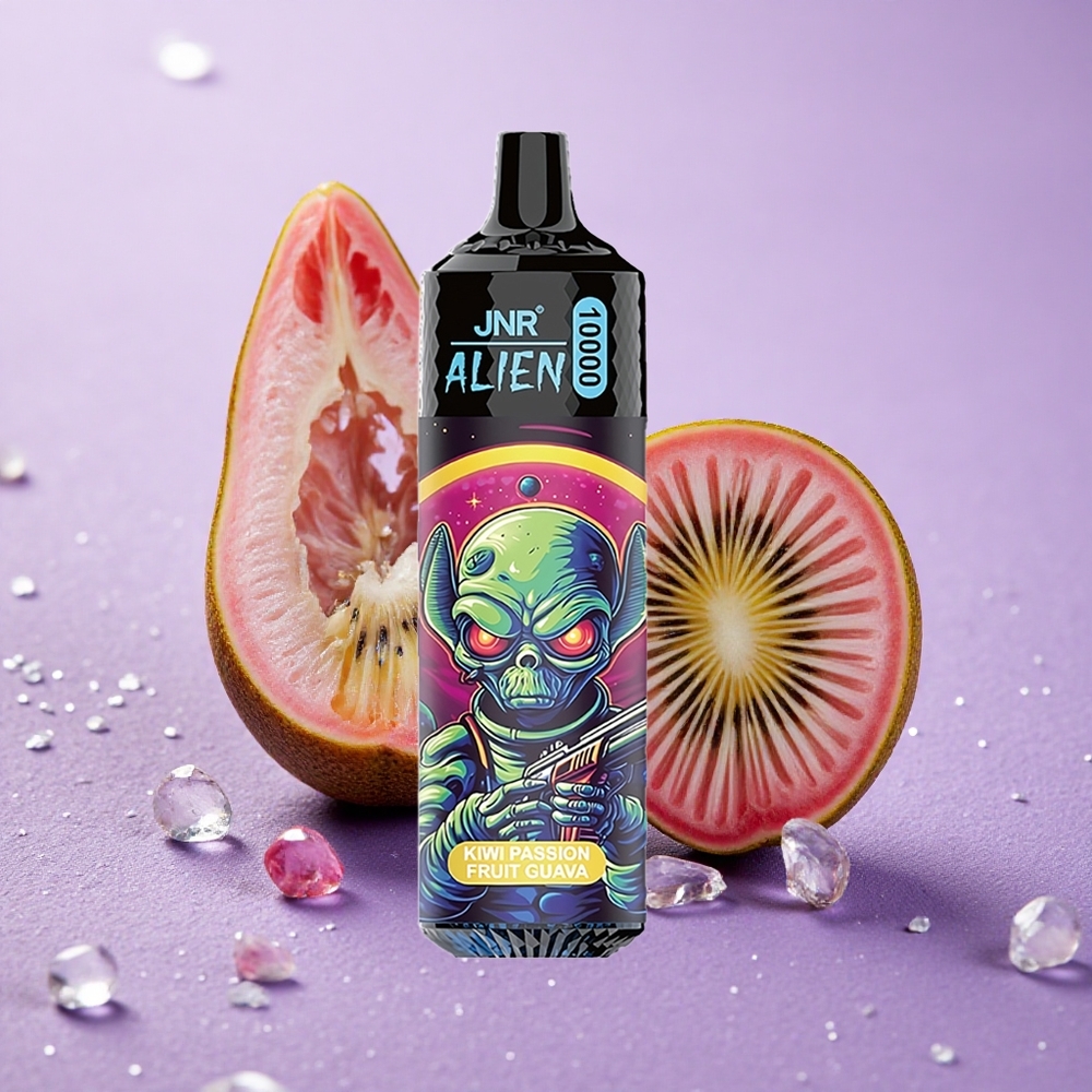 JNR Alien 10000 Puffs Kiwi Chanh Dây Ổi Pin 850mAh Coil Lưới 1.2 Ohm