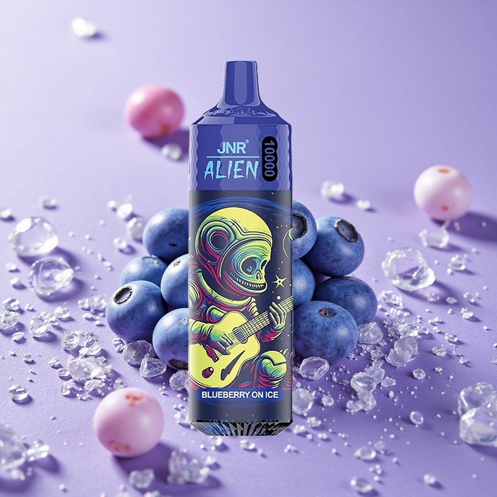 JNR Alien 10000 Puffs Pin Dâu Xanh Đá LED (RGB) Sạc Nhanh Type-C