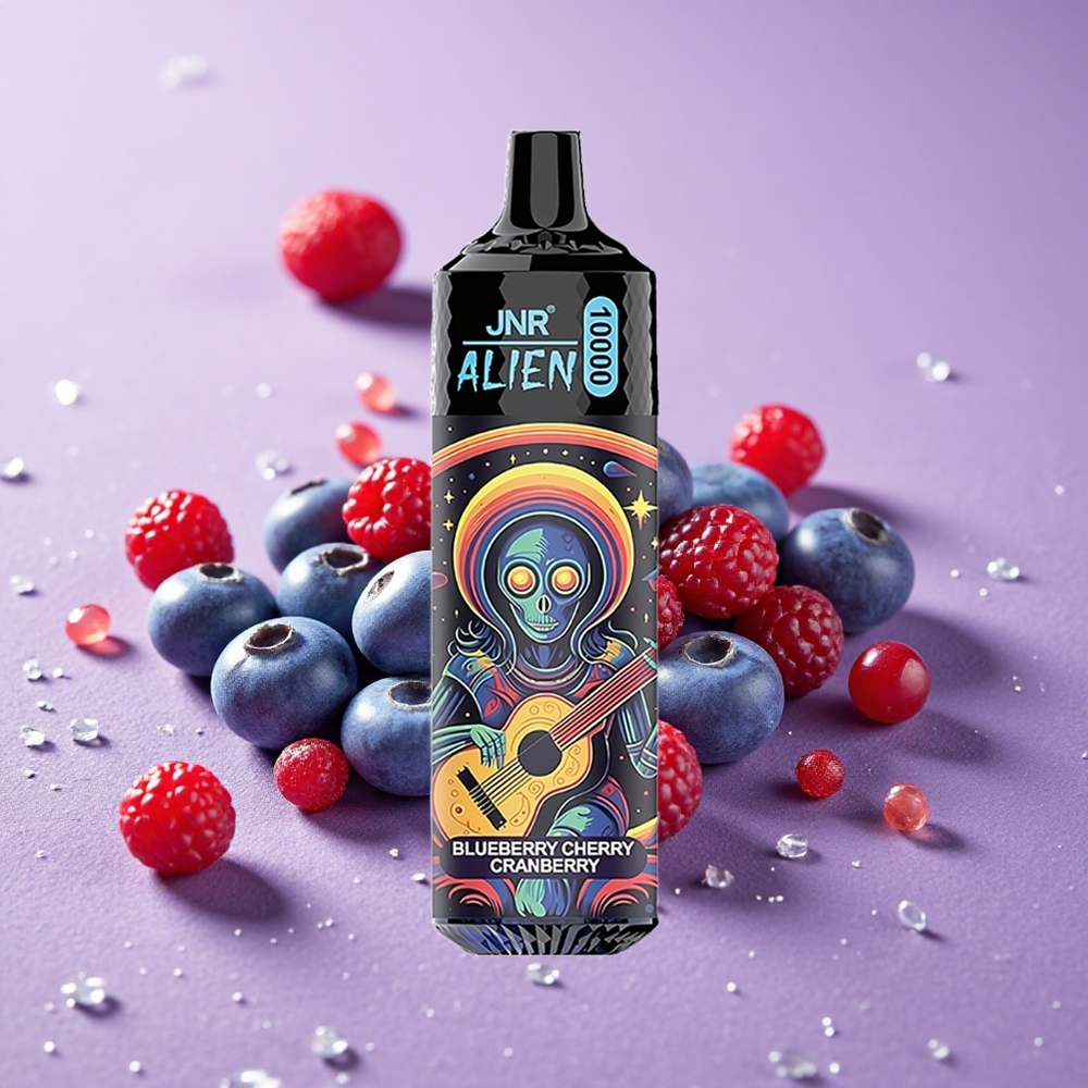 JNR Alien 10000 Puffs Pin Nhanh Type-C Đèn LED (RGB) Việt Quất Anh Đào Nam Việt Quất