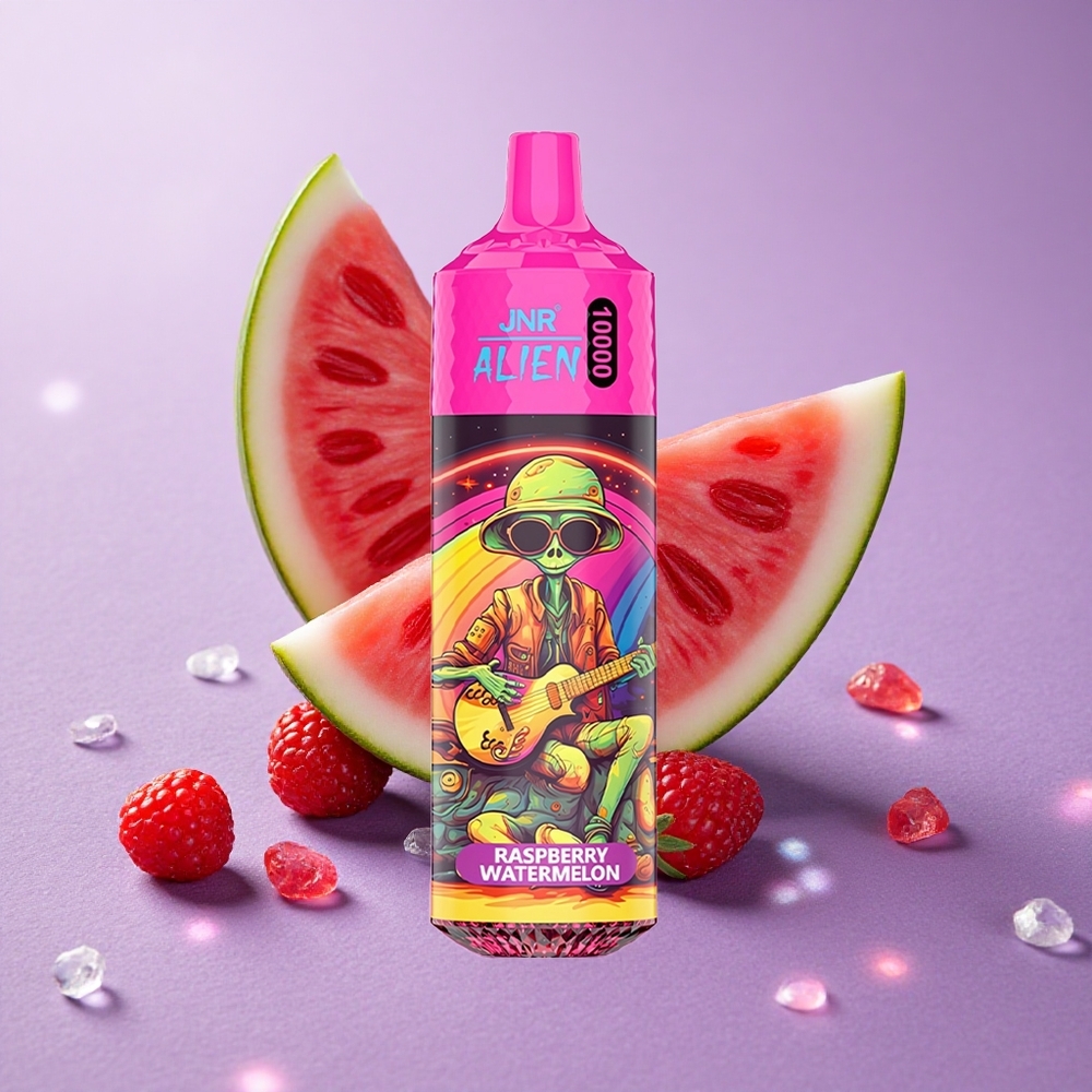 JNR Alien 10000 Puffs Raspberry Watermelon Pin Nhanh Type-C Đèn LED RGB