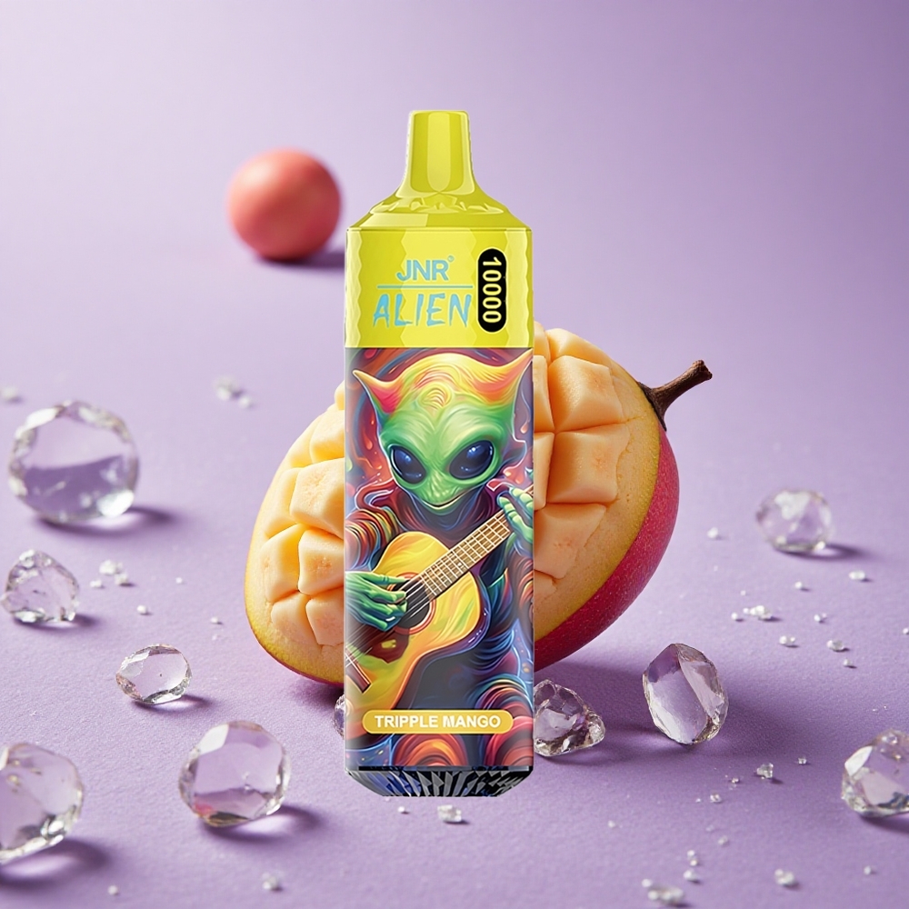 JNR Alien 10000 Puffs Xoài Tam Giác với Pin 850mAh và Đèn LED (RGB)