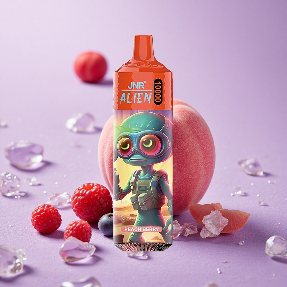 JNR Alien 10000 Puffs Đào Dâu Pin 850mAh LED (RGB)
