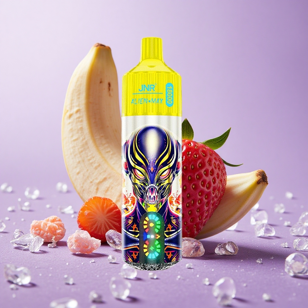 JNR Alien Max 18000 Puffs Dâu Chuối Màn Hình LED Thông Minh & Pin 850mAh