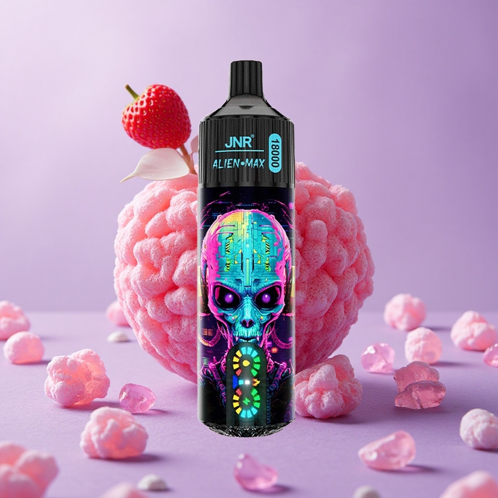 JNR Alien Max 18000 Puffs Dâu Tây Hubba Bubba Màn Hình LED Thông Minh & Pin 850mAh