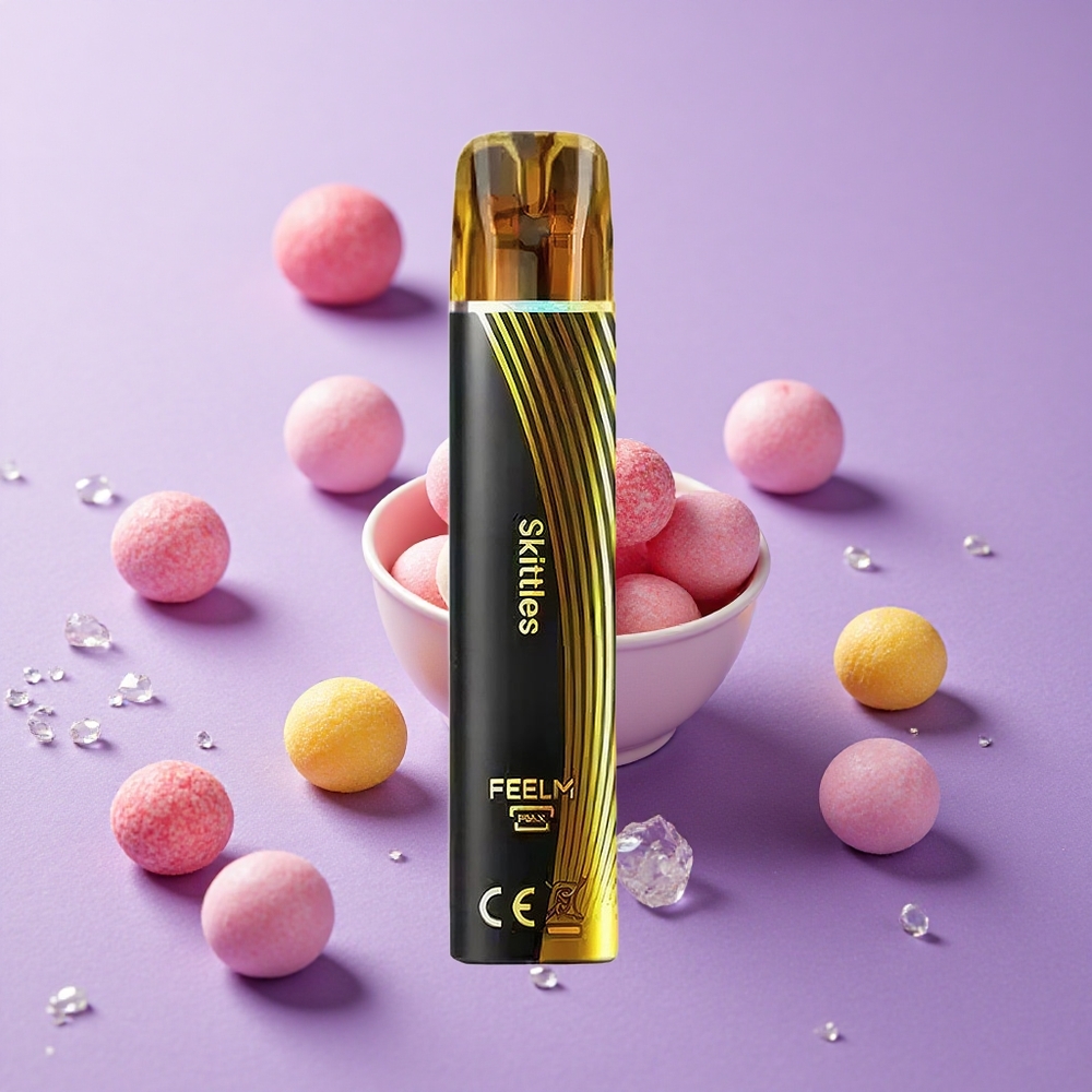 JNR Black&Golden 800 Puffs (550mAh Pin - 2ml Dung Lượng Tinh Dầu) Vape dùng một lần Skittles (Kẹo Dẻo)