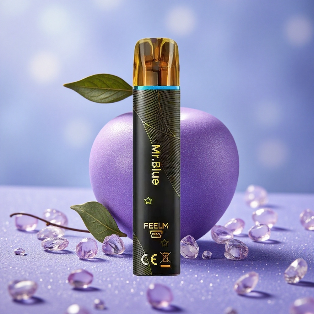 JNR Black&Golden 800 Puffs Thuốc Lá Điện Tử Một Lần Dung Lượng Pin 550mAh Hương Vị Mr Blue Xanh Dương