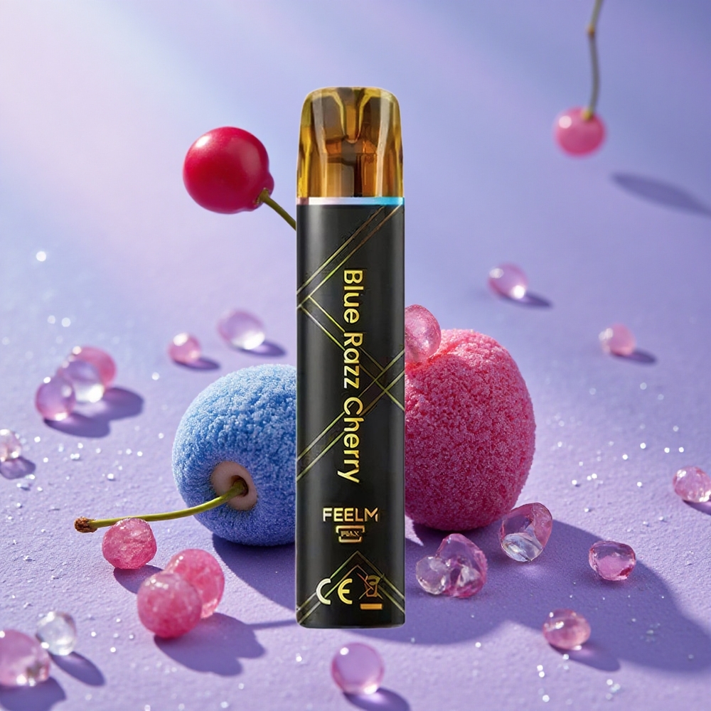 JNR Black&Golden 800 Số Puffs Blue Razz Cherry 550mAh Pin 2ml Dung Lượng Tinh Dầu