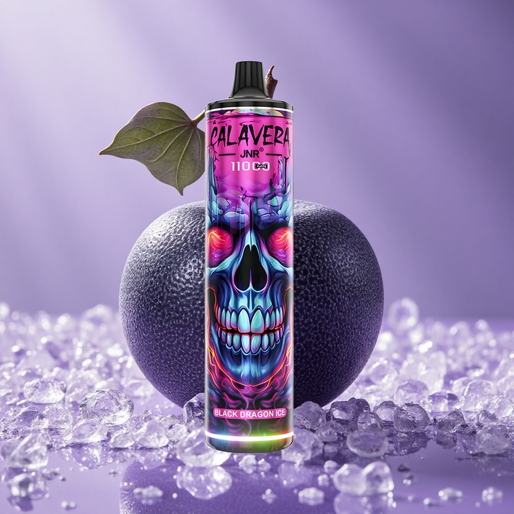 JNR Calavera 11000 Puffs Rồng Đen Đá Lạnh Cổng Sạc Type-C Dung Lượng Pin 850 mAh