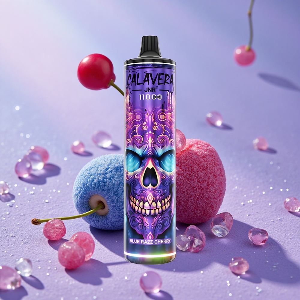 JNR Calavera 11000 Puffs Tinh Dầu Blue Razz Cherry Cổng Sạc Type-C Pin 850 mAh