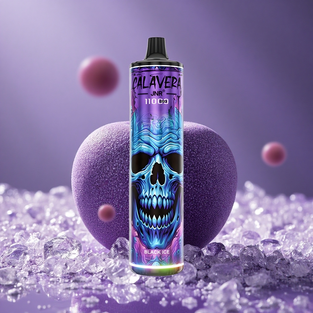 JNR Calavera 11000 Puffs Đen Đá Loại Vape dùng một lần với Pin 850 mAh và Dung Lượng Tinh Dầu 21ml