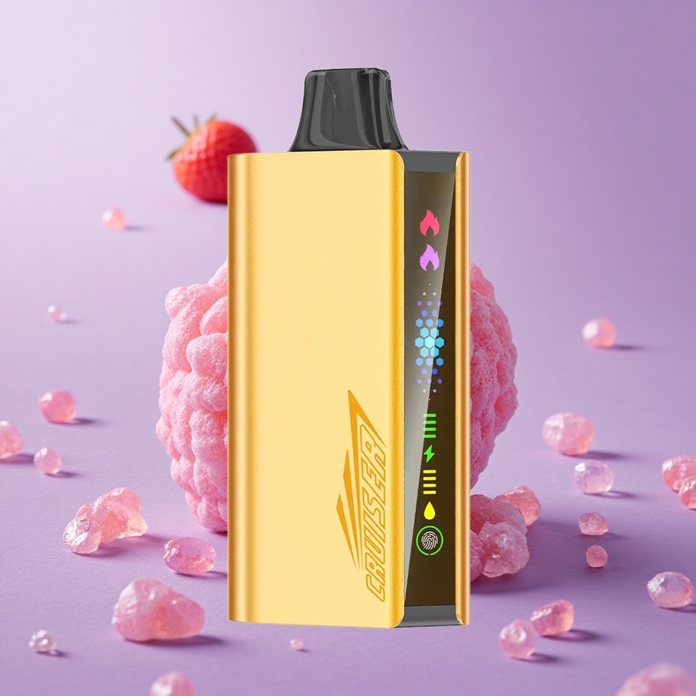 JNR Cruiser 12000 Puffs Vape Không Cần Sạc Pin 3500 mAh Chupa Chups Dâu Tây Màn Hình Hoạt Hình