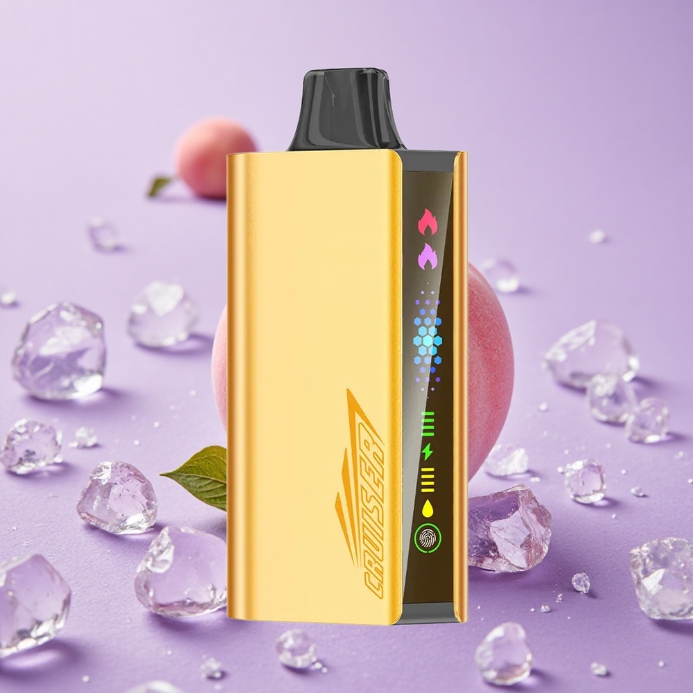 JNR Cruiser 12000 Puffs Đào Đá Pin Tích Hợp 3500mAh Màn Hình Hiển Thị Hoạt Hình