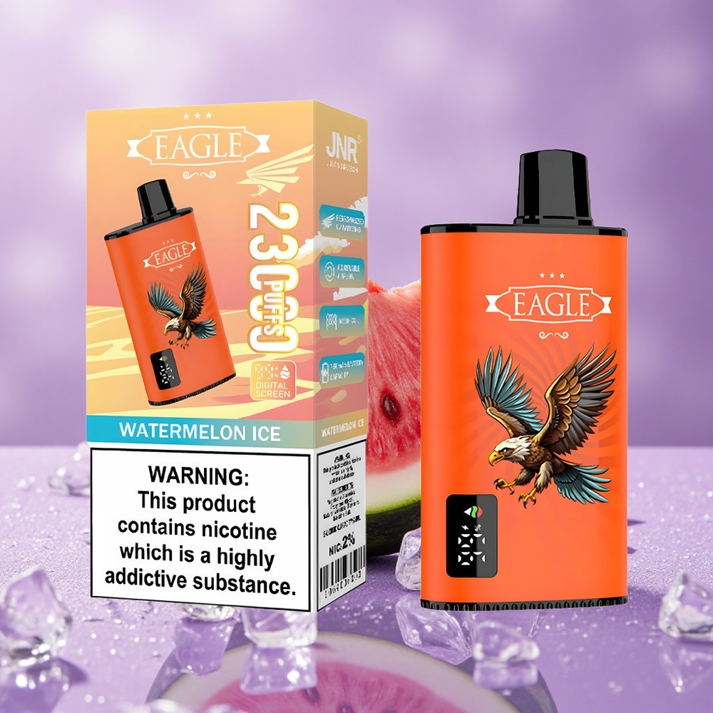 JNR EAGLE Smart 23000 Puffs Dưa Hấu Đá Màn Hình Kỹ Thuật Số Cuộn Lưới 1.0ohm