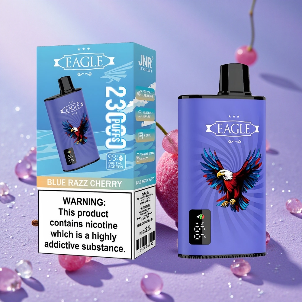JNR EAGLE Smart 23000 Puffs Mâm Xanh Cherry Màn Hình Kỹ Thuật Số Cổng Sạc Type-C