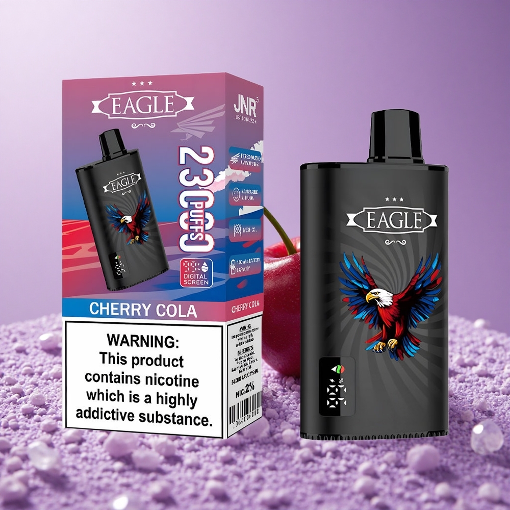 JNR EAGLE Smart 23000 Puffs Vape dùng một lần Cherry Cola Màn Hình Kỹ Thuật Số Pin 750mAh
