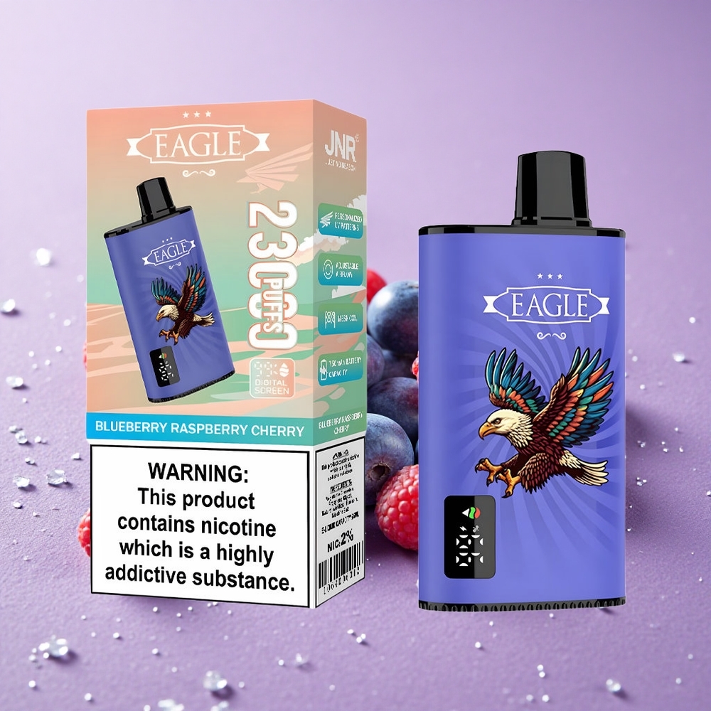 JNR EAGLE Smart 23000 Puffs Việt Quất Phúc Bồn Tử Anh Đào Màn Hình Kỹ Thuật Số Pin 750mAh