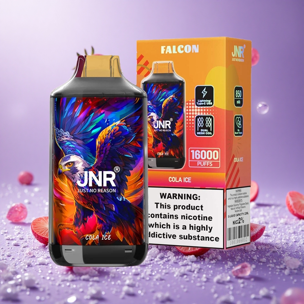 JNR Falcon 16000 Puffs Cola Đá Pin 850 mAh & Dung Lượng Tinh Dầu 22ml