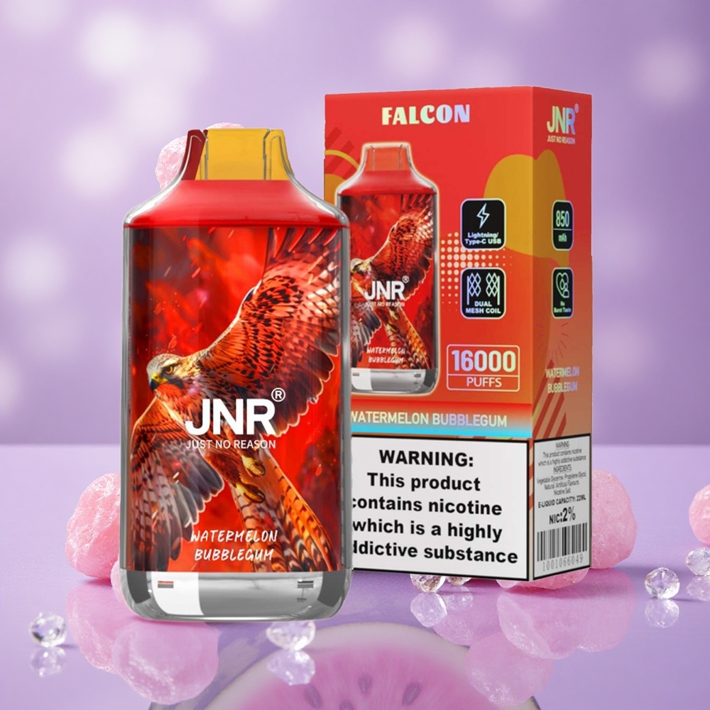 JNR Falcon 16000 Puffs Dưa Hấu Kẹo Cao Su Pin 850 mAh & Dung Lượng 22ml